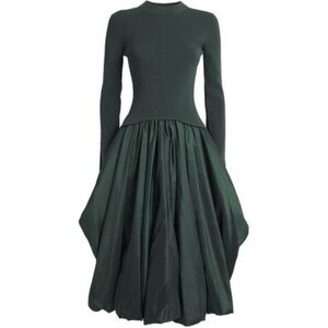 Jonathan Simkhai Dark Green Long Sleeve Dress